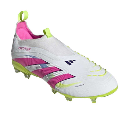 White-Pink - Pack Shot - Adidas Childrens-Kids Predator Elite Football Boots
