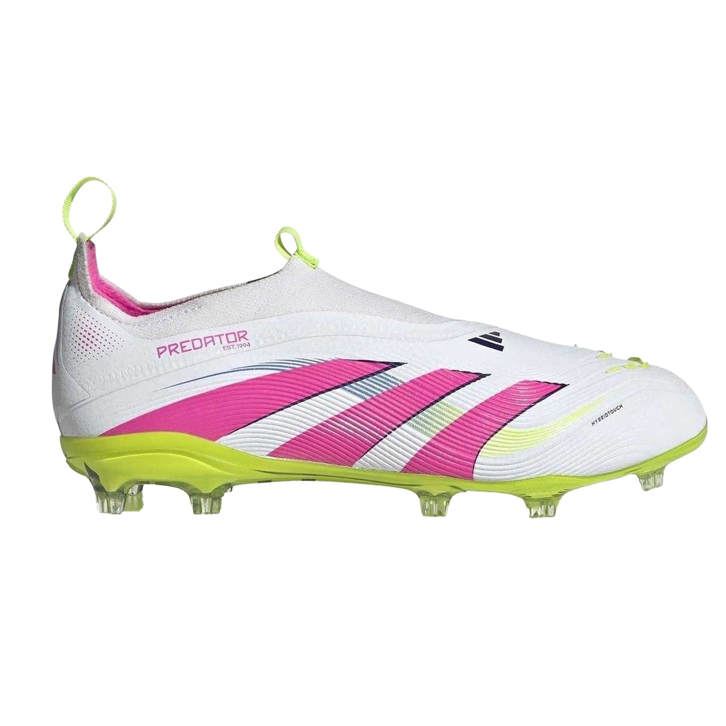 White-Pink - Front - Adidas Childrens-Kids Predator Elite Football Boots