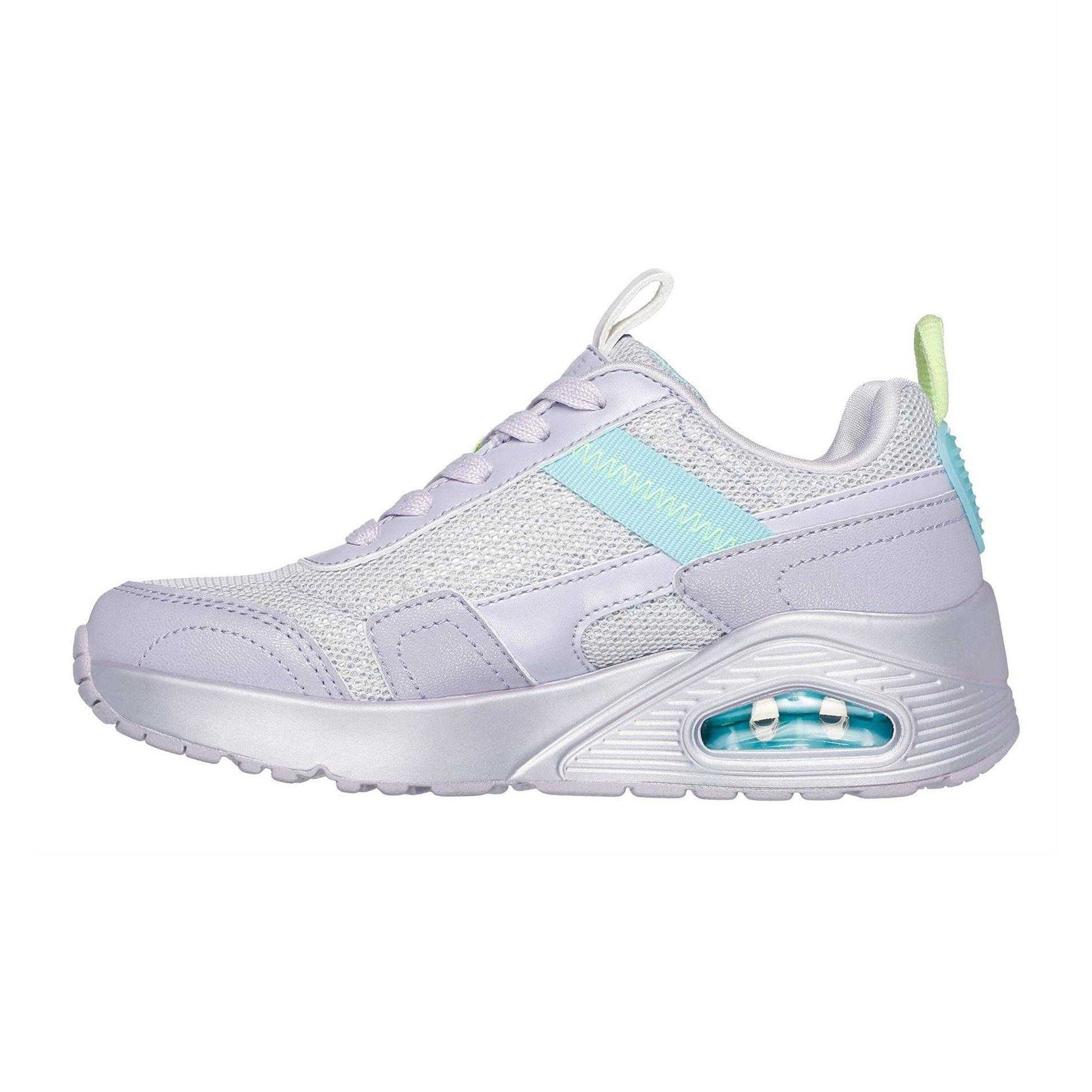 Lavender - Back - Skechers Childrens-Kids Uno Low Cut Trainers