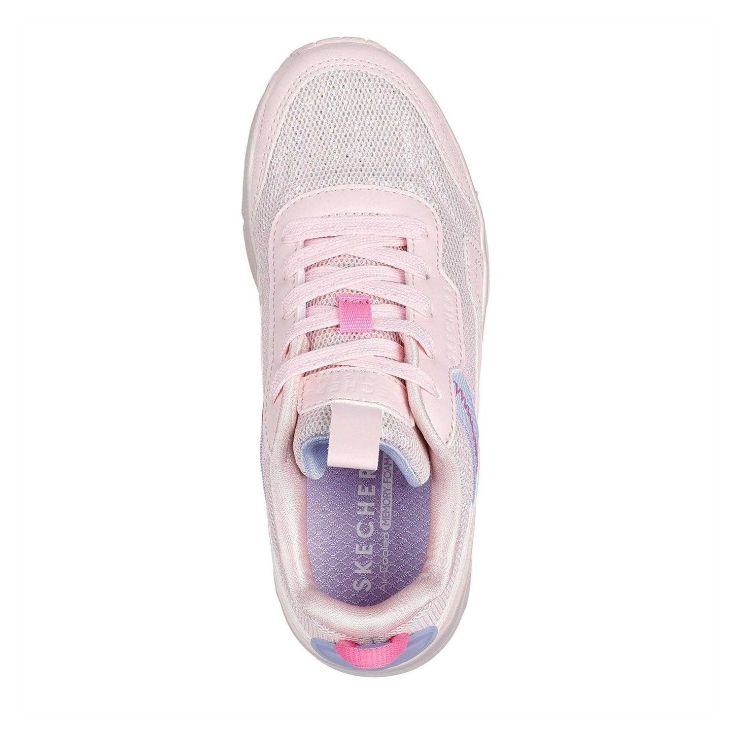 Light Pink - Side - Skechers Childrens-Kids Uno Low Cut Trainers