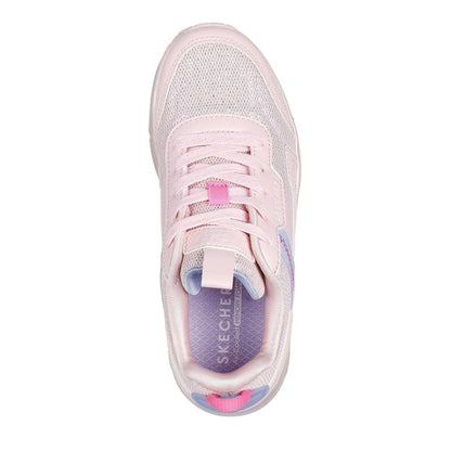 Light Pink - Side - Skechers Childrens-Kids Uno Low Cut Trainers