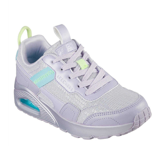 Lavender - Front - Skechers Childrens-Kids Uno Low Cut Trainers