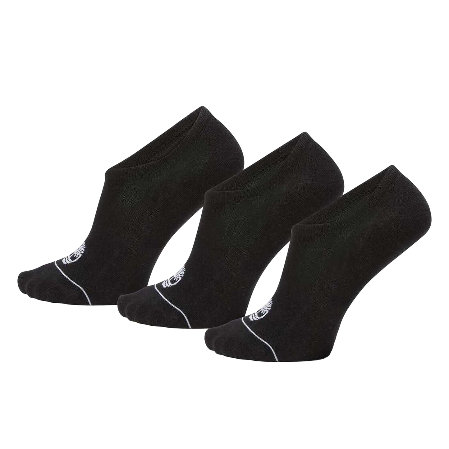 Black - Front - Timberland Mens No-Show Socks (Pack of 3)