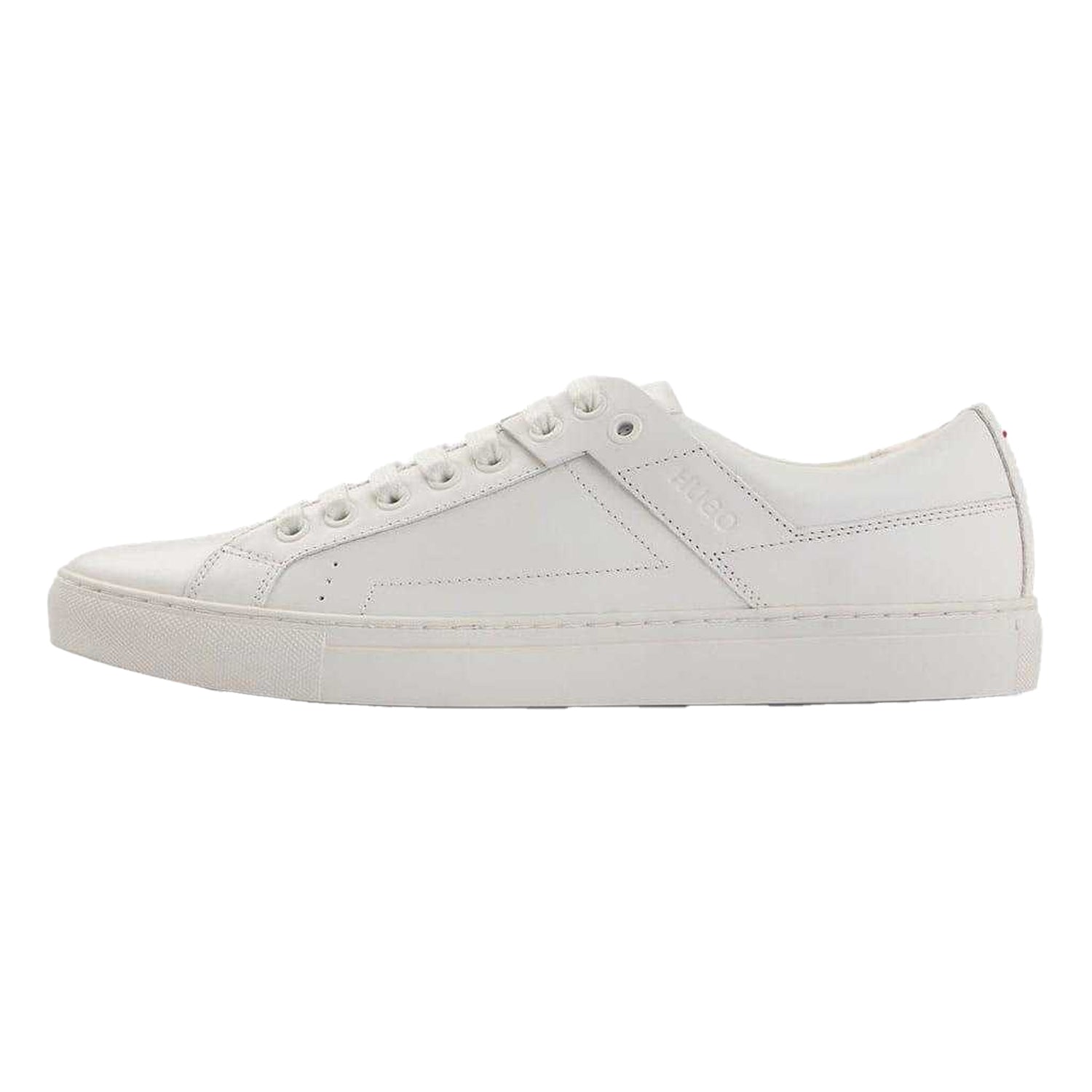 White - Back - Hugo Mens Futurism Leather Tennis Trainers