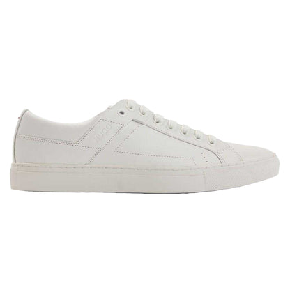 White - Side - Hugo Mens Futurism Leather Tennis Trainers