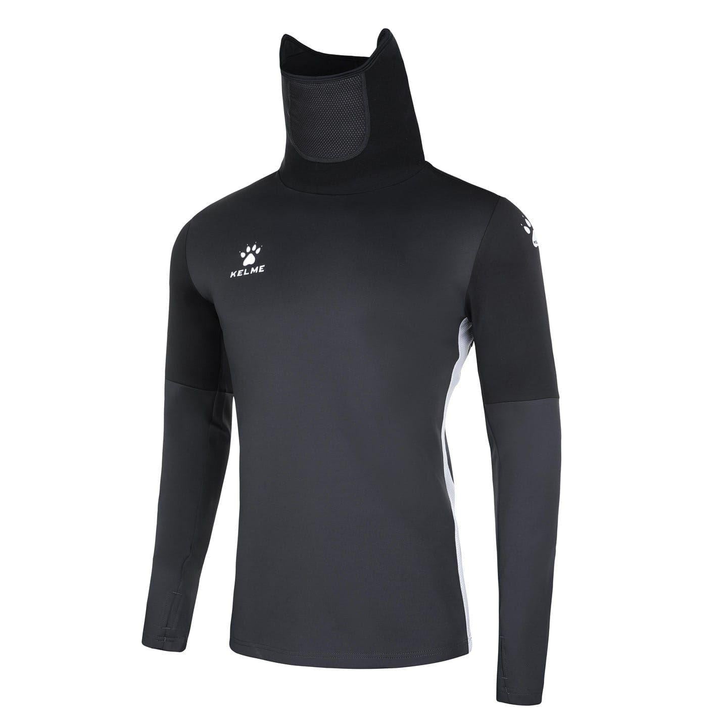 Dark Grey - Front - Kelme Mens Face Mask Funnel Neck Slim Base Layer Top