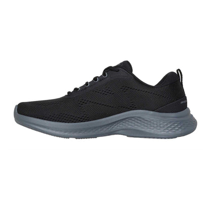 Black-Charcoal - Back - Skechers Mens Go Run Consistent Mesh Low Trainers