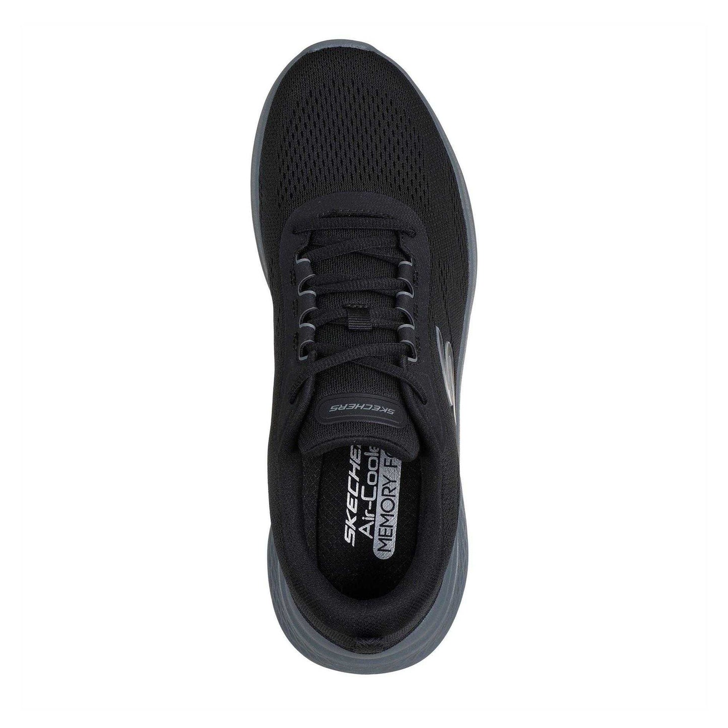 Black-Charcoal - Side - Skechers Mens Go Run Consistent Mesh Low Trainers