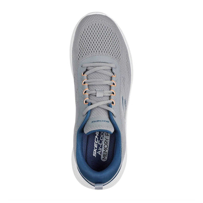Grey-Blue - Side - Skechers Mens Go Run Consistent Mesh Low Trainers