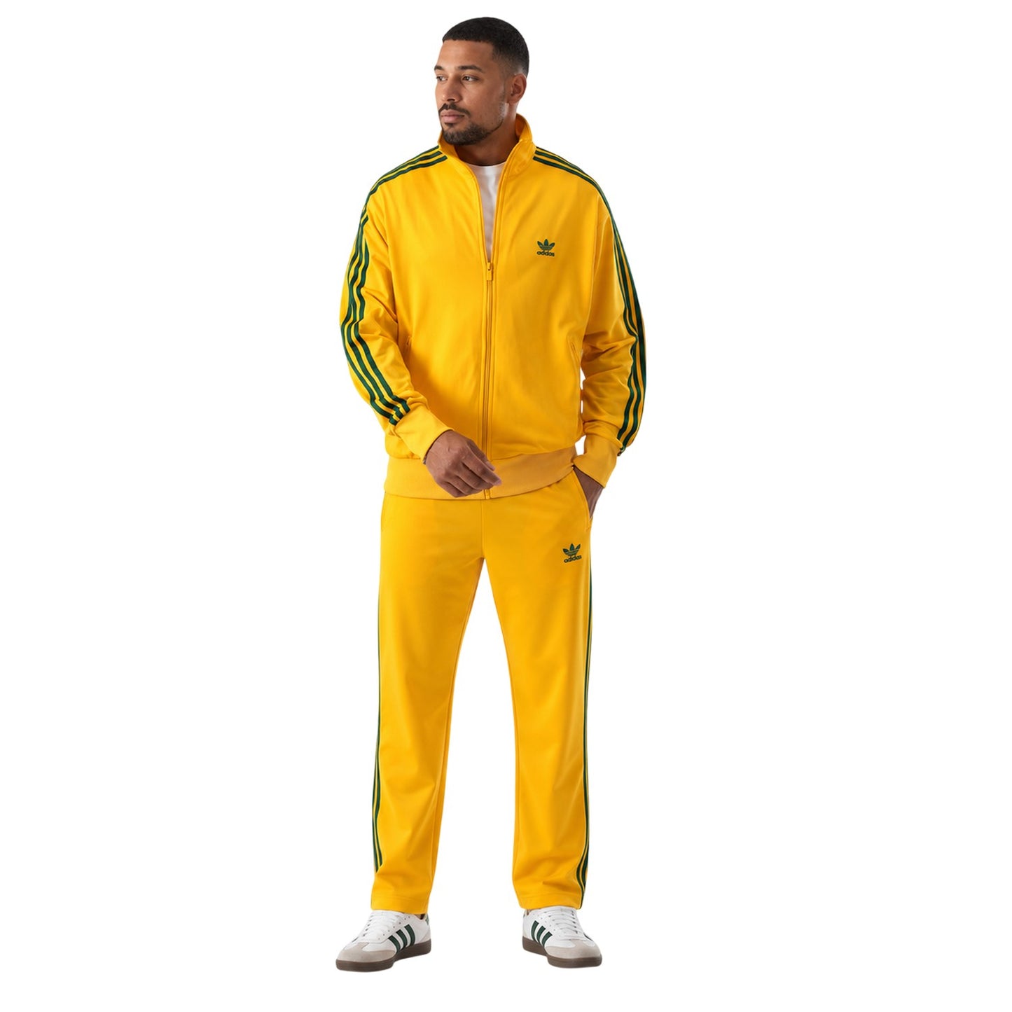 Yellow - Pack Shot - Adidas Mens Classics Side Stripe Track Top