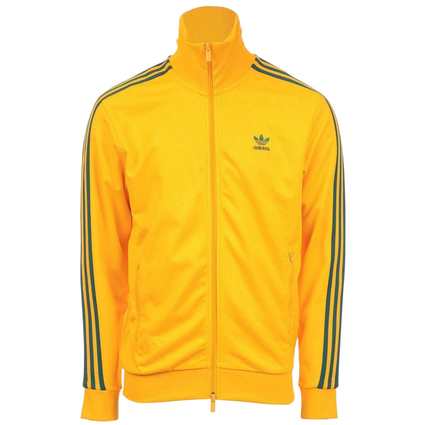 Yellow - Front - Adidas Mens Classics Side Stripe Track Top