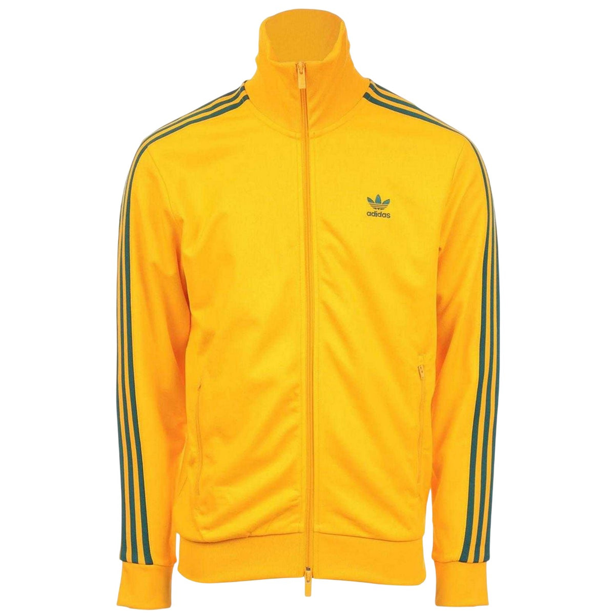 Yellow - Front - Adidas Mens Classics Side Stripe Track Top