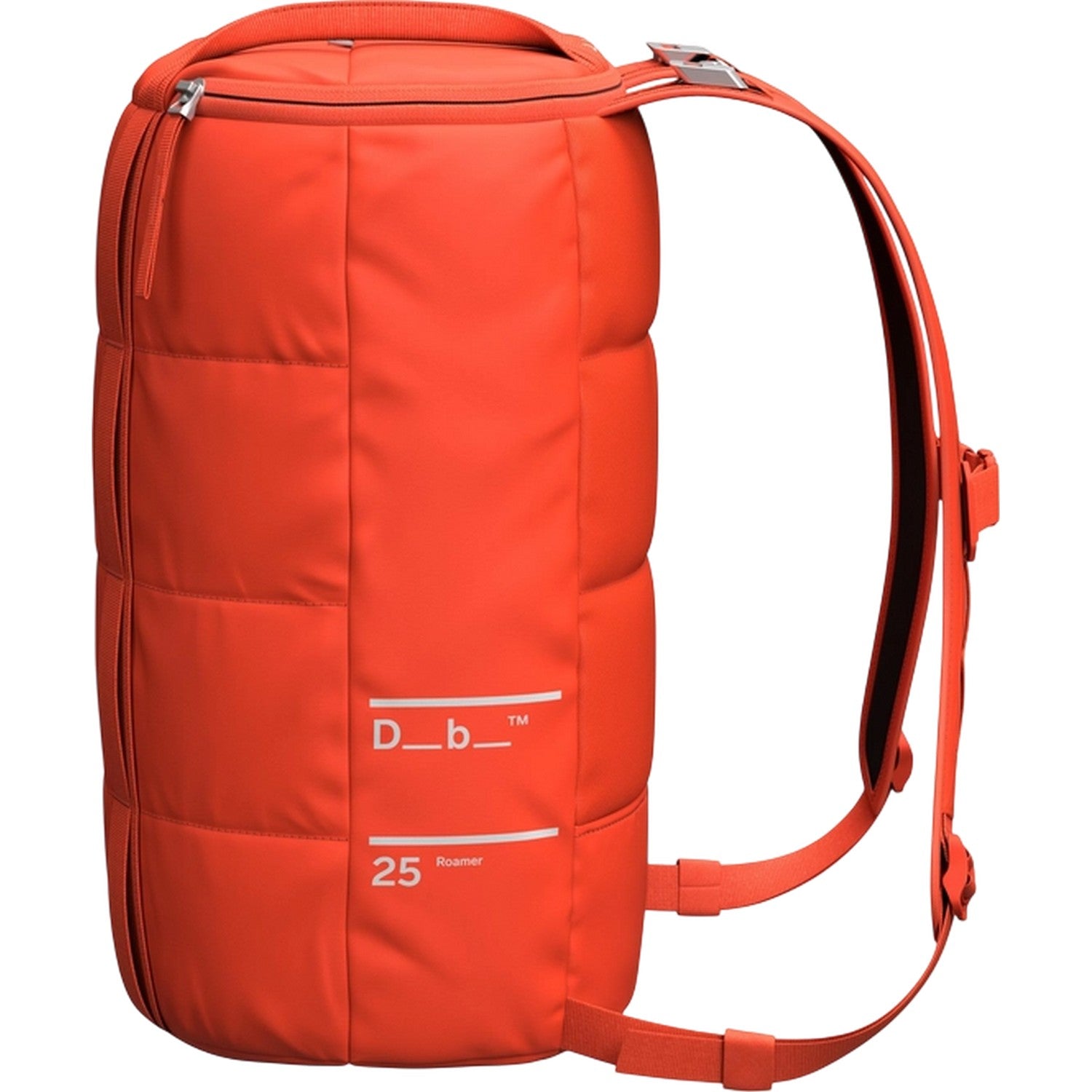 Red - Close up - Db Roamer Barrel 25L Backpack