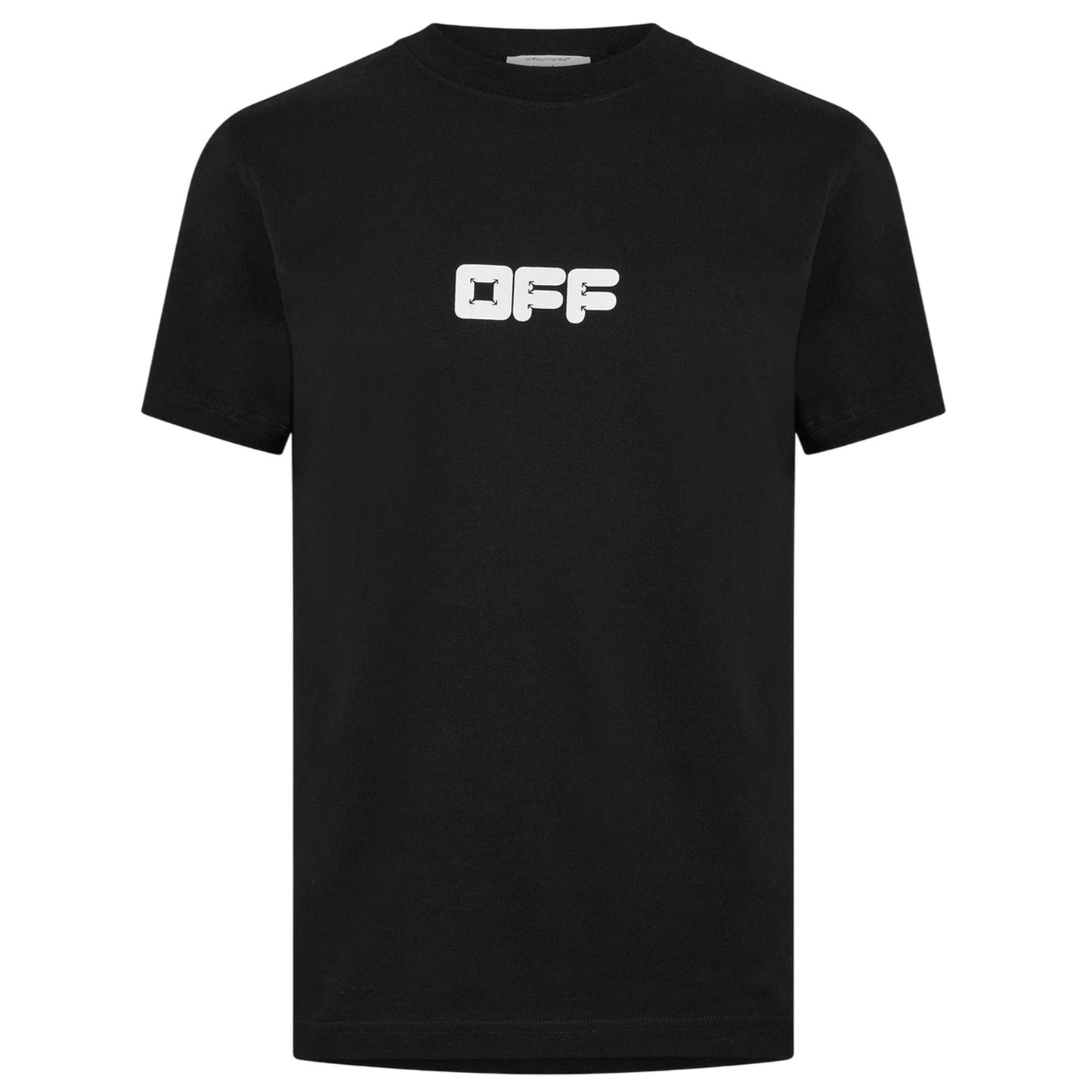 Black - Front - Off White Mens Cotton Slim T-Shirt