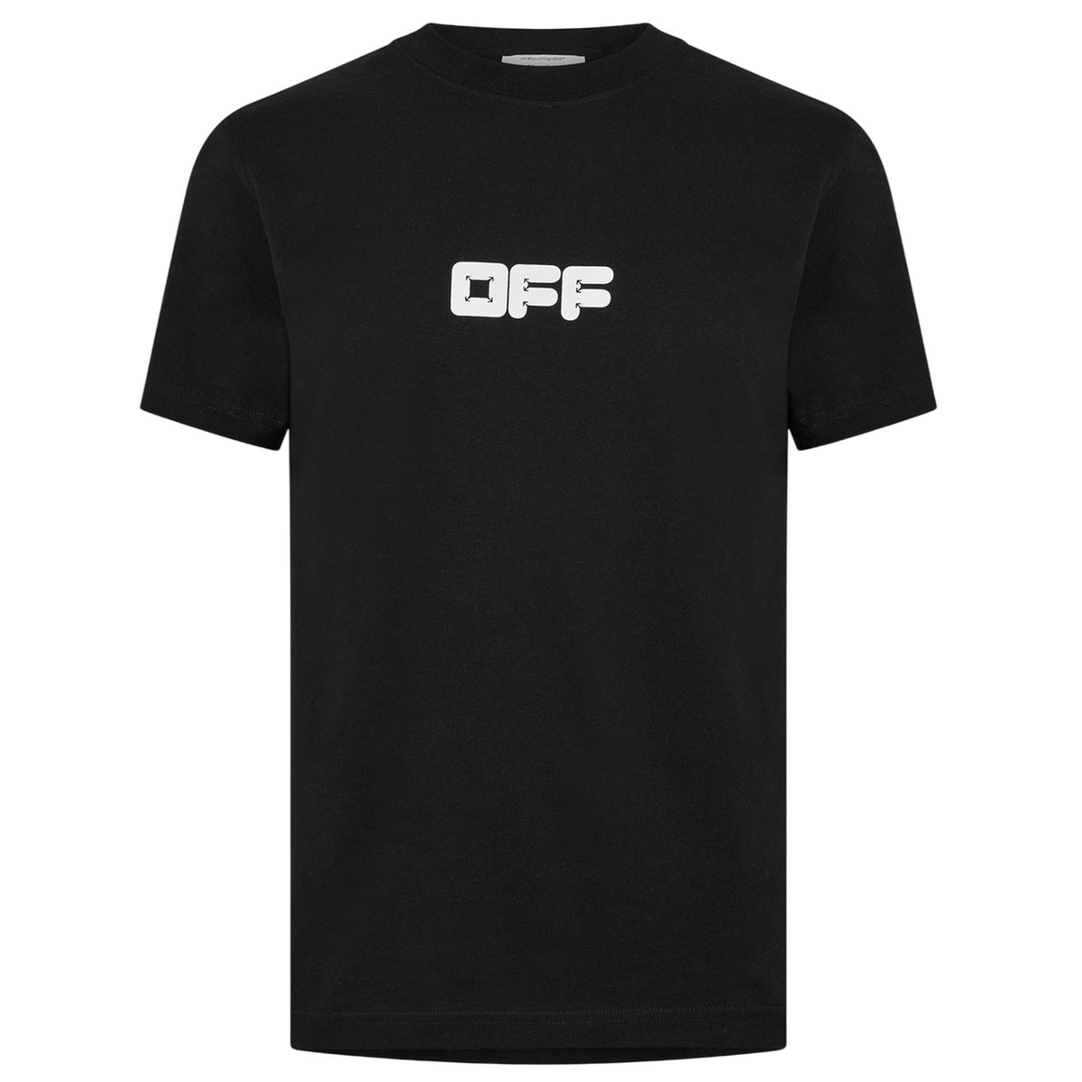 Black - Front - Off White Mens Cotton Slim T-Shirt