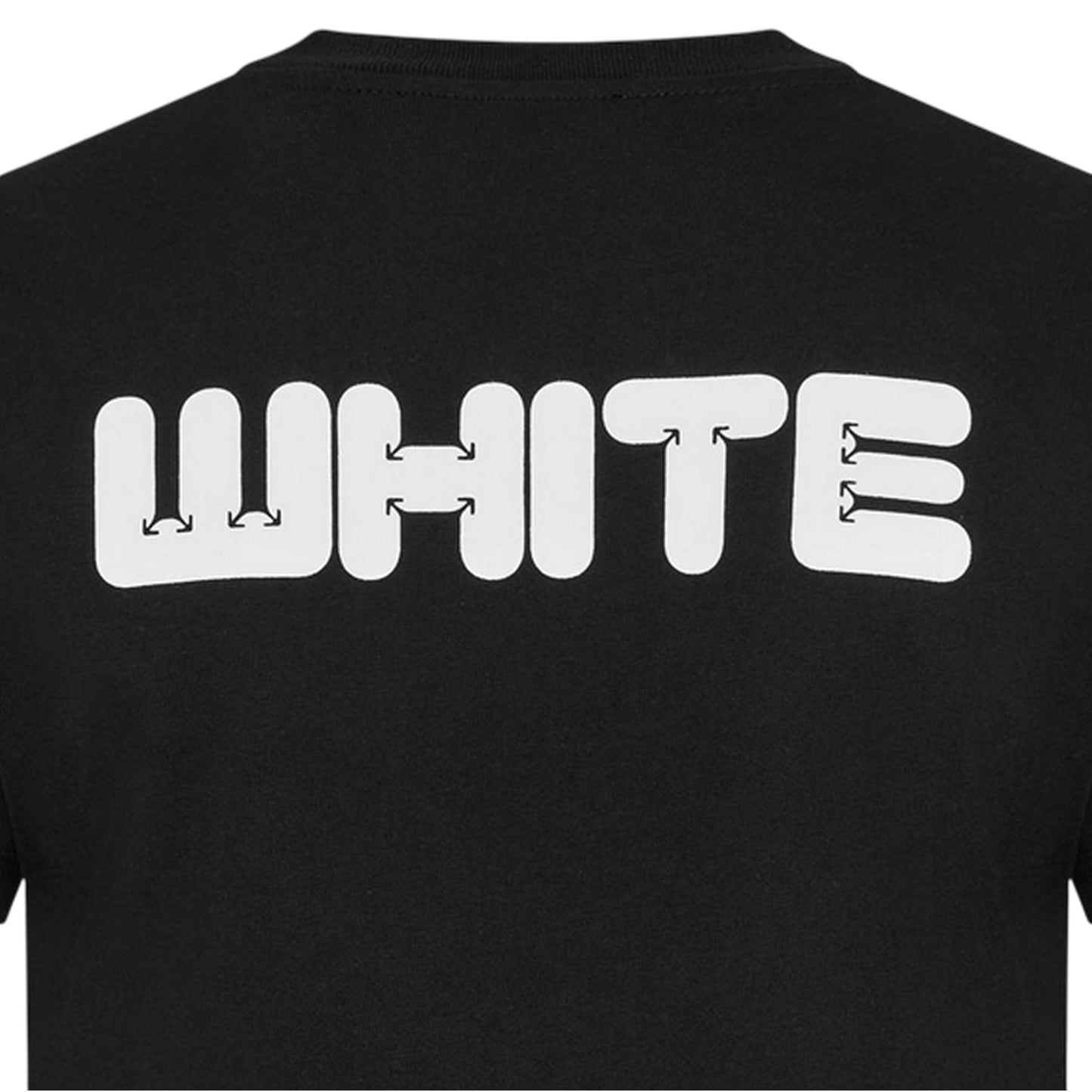 Black - Lifestyle - Off White Mens Cotton Slim T-Shirt