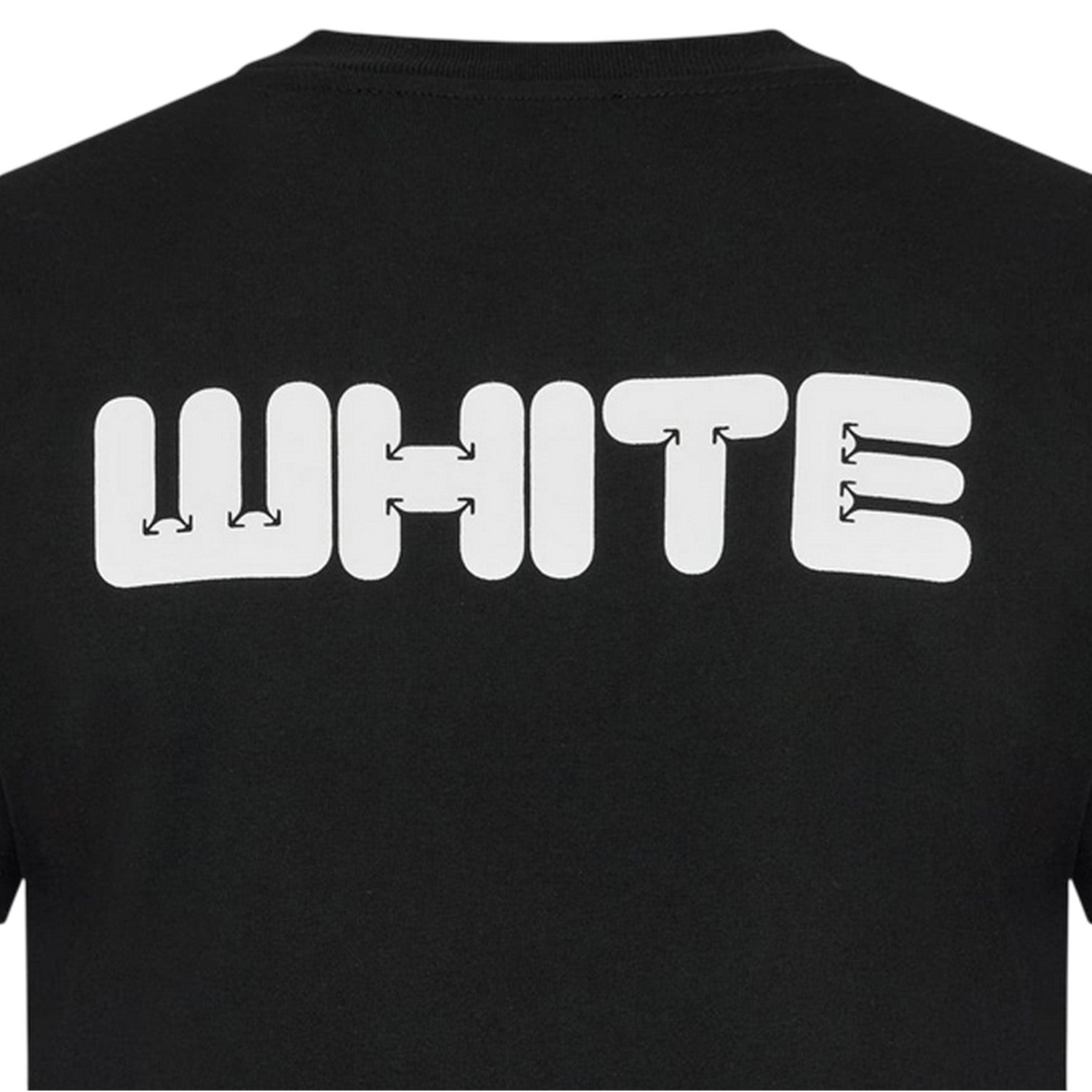 Black - Lifestyle - Off White Mens Cotton Slim T-Shirt