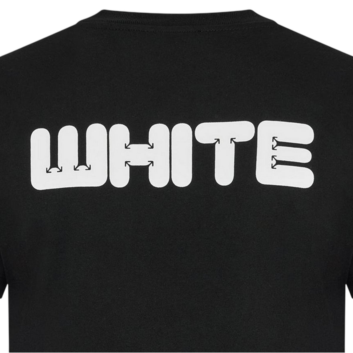 Black - Lifestyle - Off White Mens Cotton Slim T-Shirt