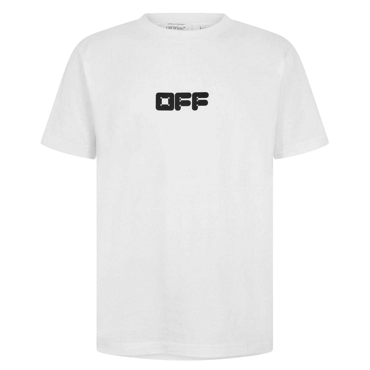 White - Front - Off White Mens Cotton Slim T-Shirt