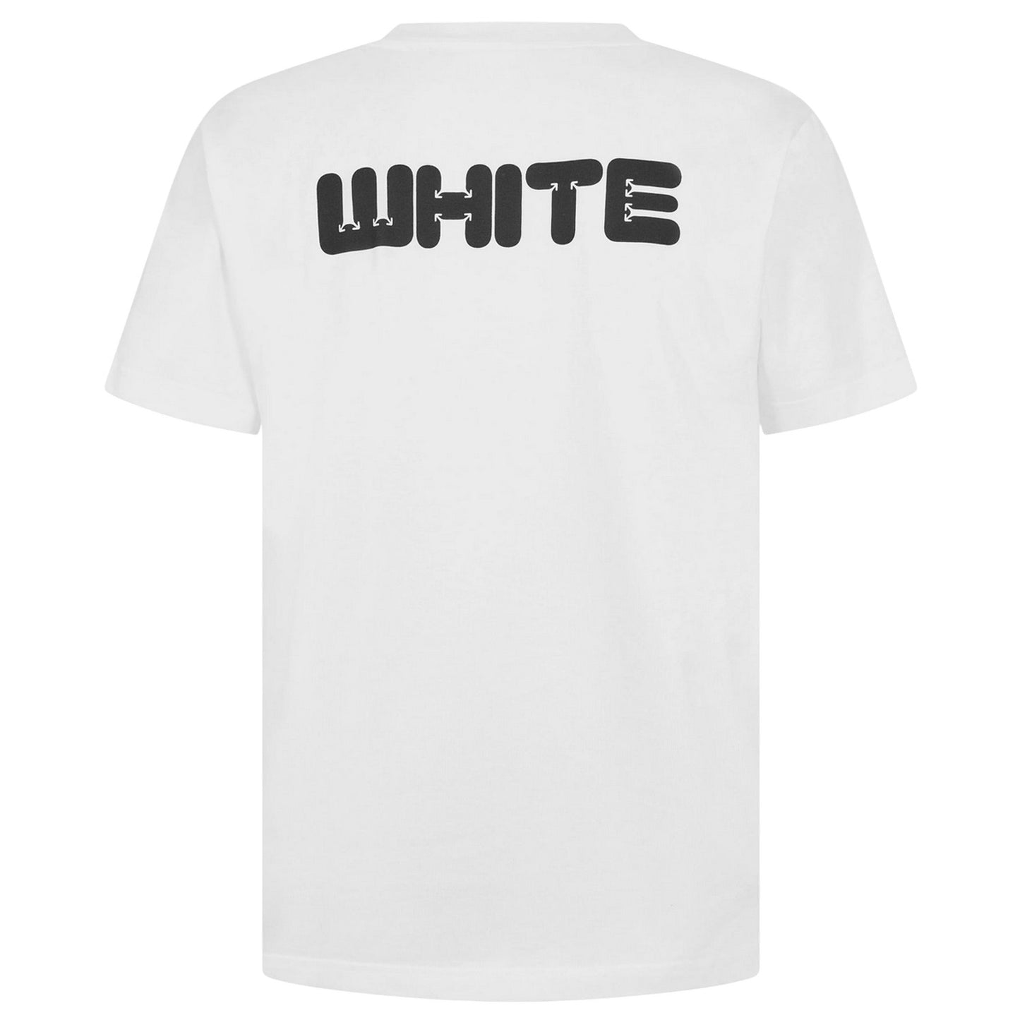 White - Back - Off White Mens Cotton Slim T-Shirt