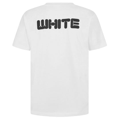 White - Back - Off White Mens Cotton Slim T-Shirt