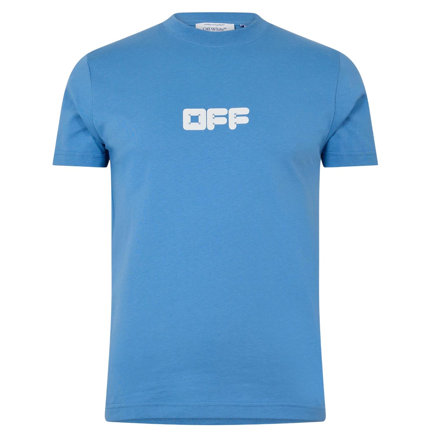 Allure - Front - Off White Mens Cotton Slim T-Shirt