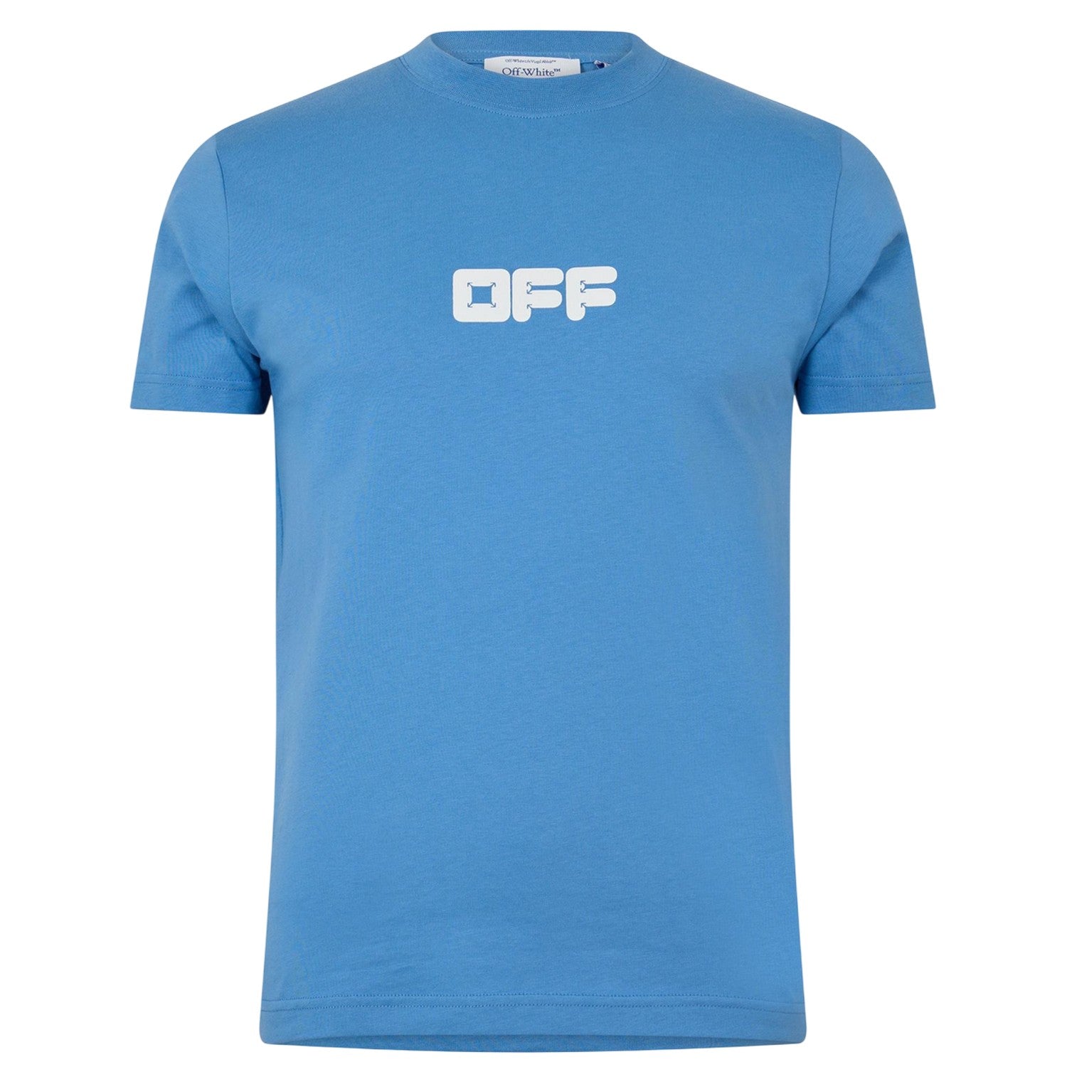 Allure - Front - Off White Mens Cotton Slim T-Shirt