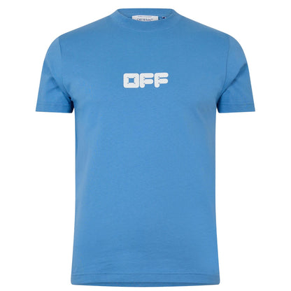 Allure - Front - Off White Mens Cotton Slim T-Shirt