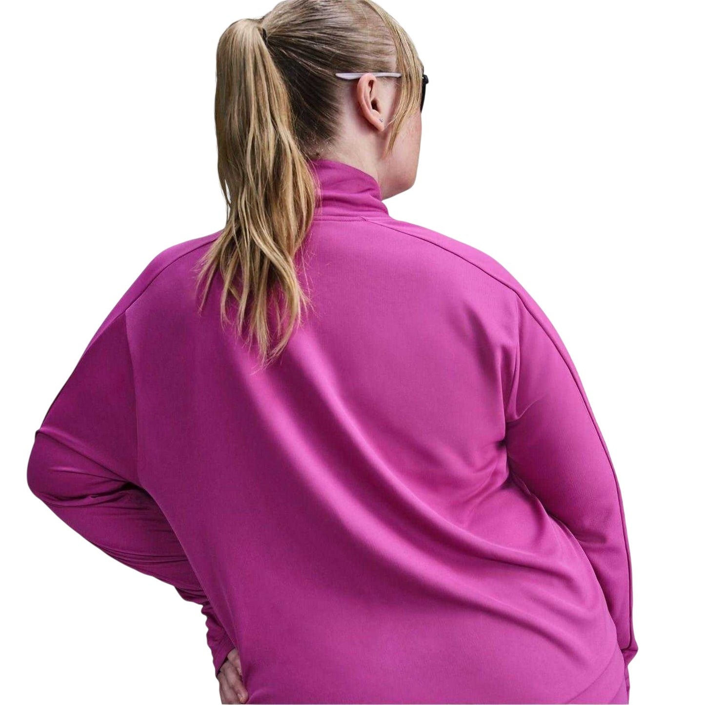 Fuchsia Pink - Lifestyle - Nike Womens-Ladies Reflective Quarter Zip Plus Athletic Top