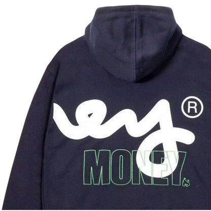 Navy - Lifestyle - Money Mens Block Stencil Hoodie