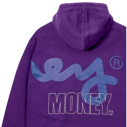 Purple - Lifestyle - Money Mens Block Stencil Hoodie