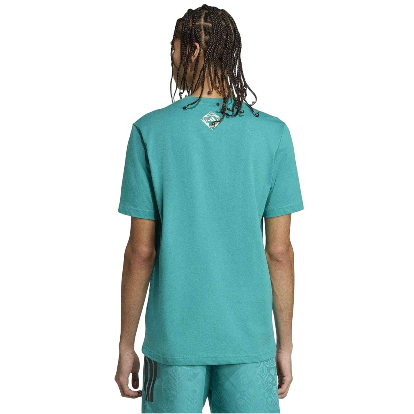 Teal - Back - Adidas Mens House Of Tiro Sports T-Shirt