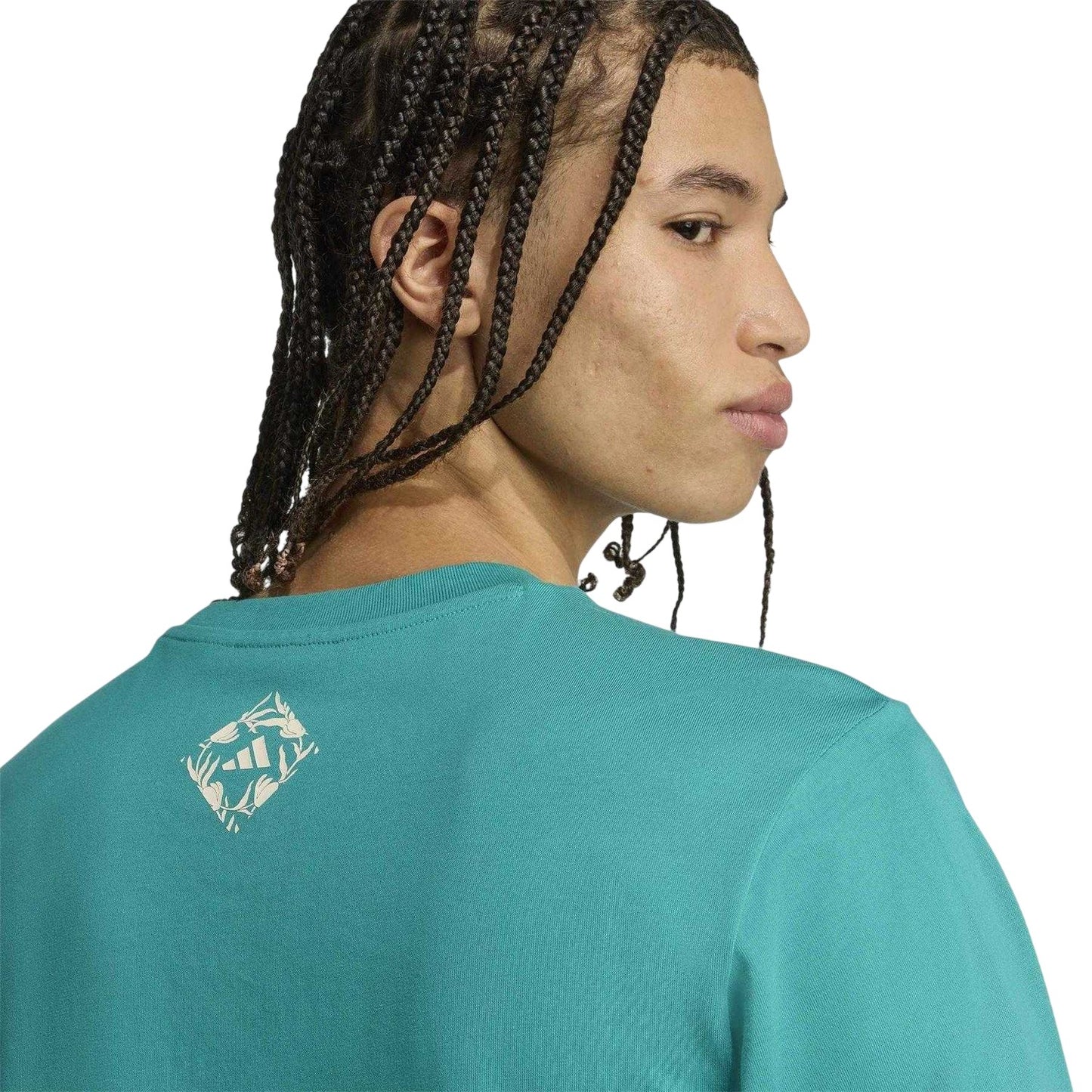Teal - Side - Adidas Mens House Of Tiro Sports T-Shirt