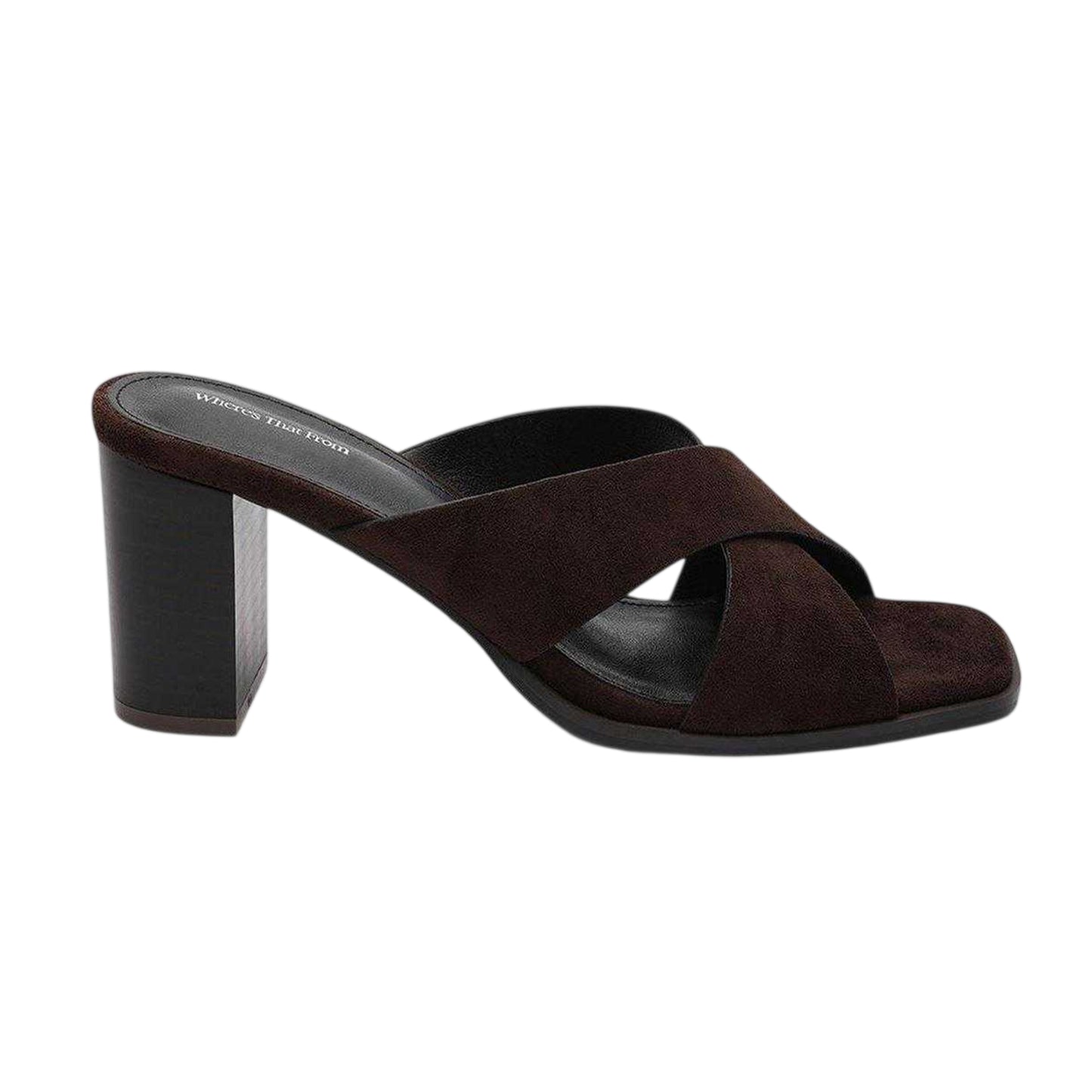 Dark Brown - Back - Where´s That From Womens-Ladies Block Heel Sandals