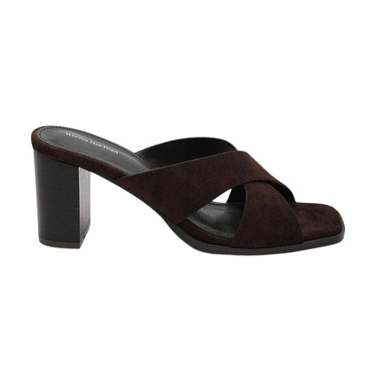 Dark Brown - Back - Where´s That From Womens-Ladies Block Heel Sandals