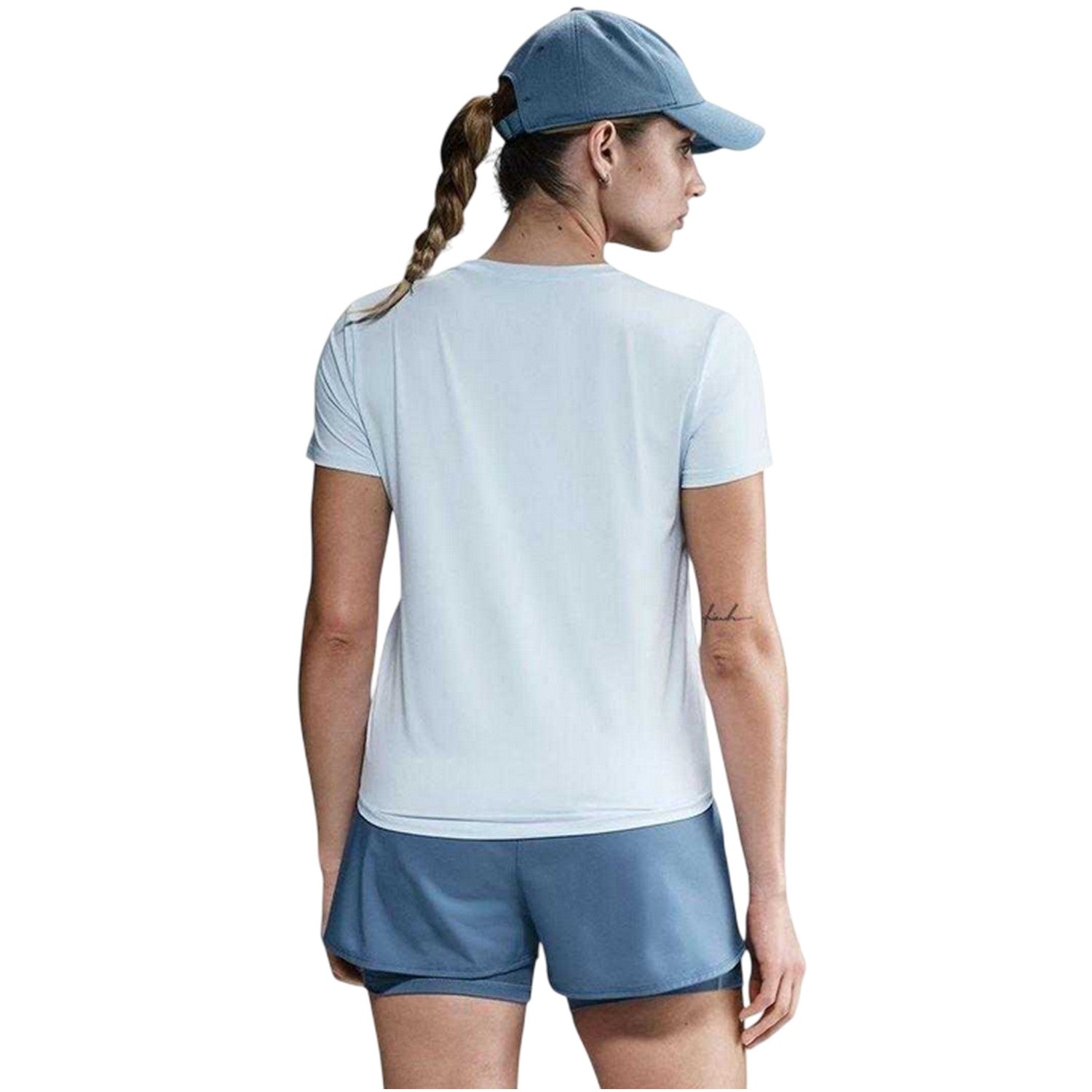 Blue Tint - Back - Nike Womens-Ladies Swoosh Dri-FIT T-Shirt