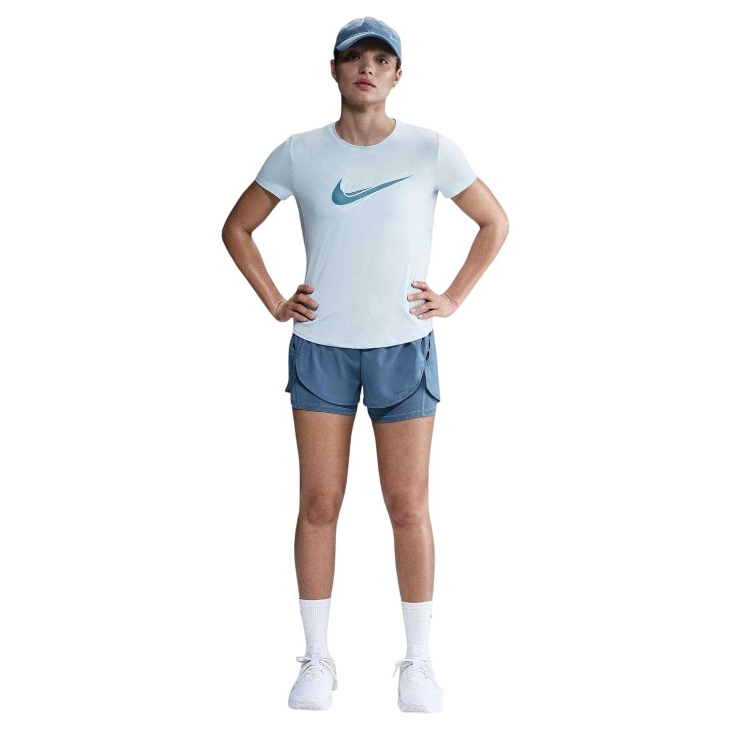 Blue Tint - Lifestyle - Nike Womens-Ladies Swoosh Dri-FIT T-Shirt