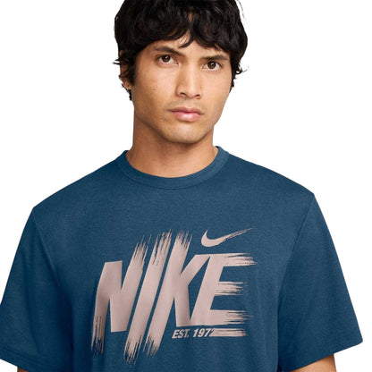 Blue - Side - Nike Mens Dri-FIT T-Shirt
