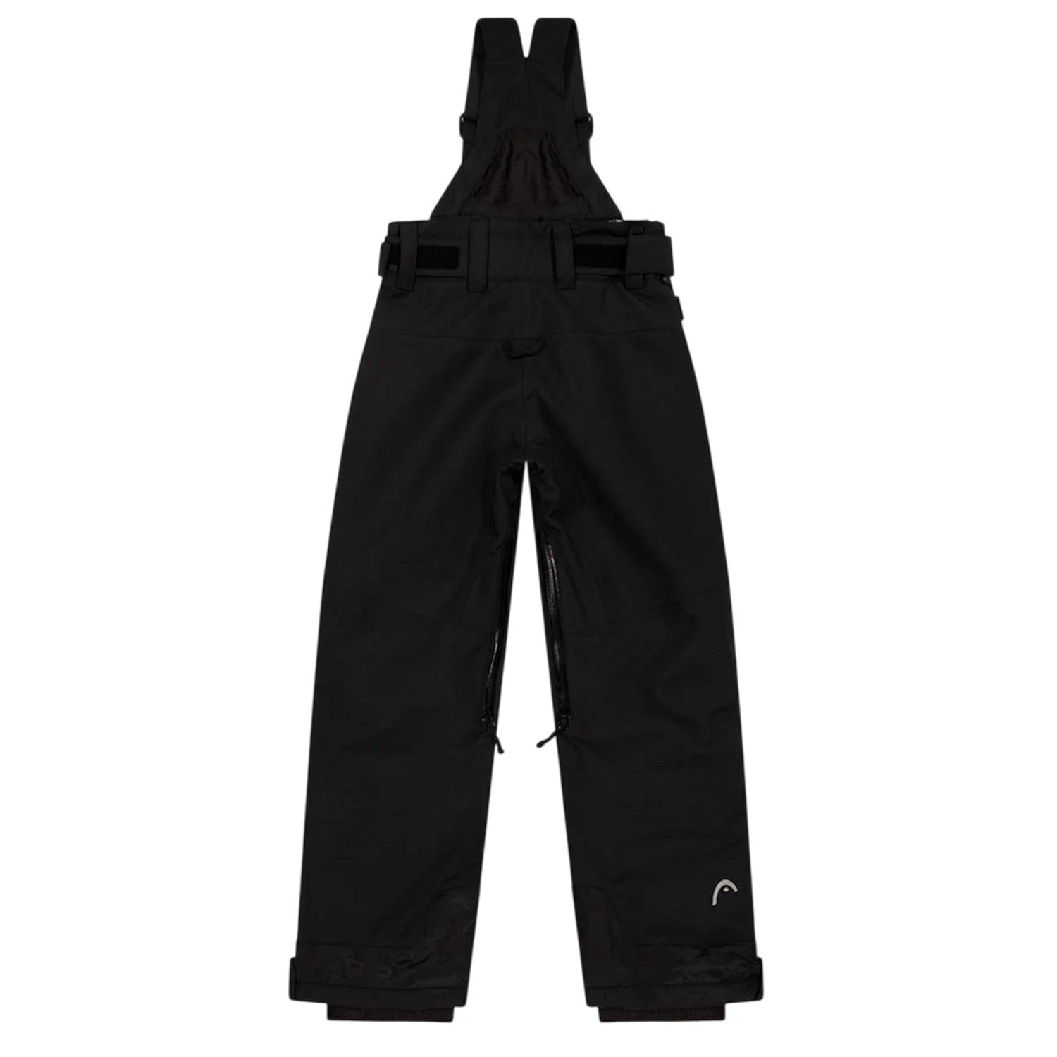 Black - Back - Head Childrens-Kids Pro Plain Salopettes