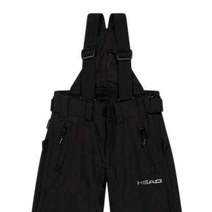 Black - Side - Head Childrens-Kids Pro Plain Salopettes