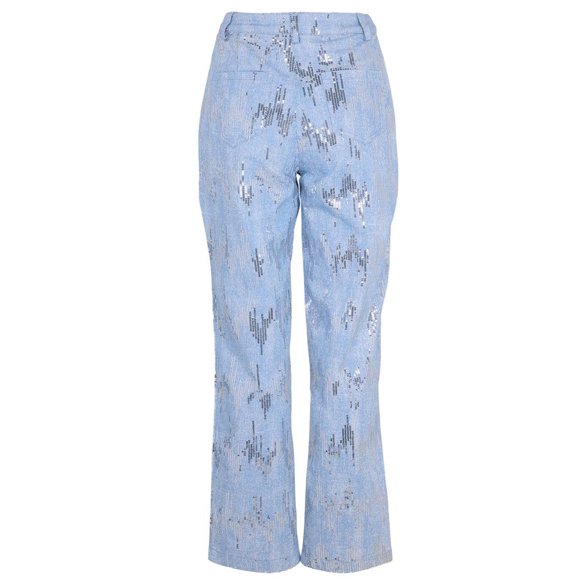 Blue - Back - AmyLynn Womens-Ladies Embellished 5 Pockets Jeans