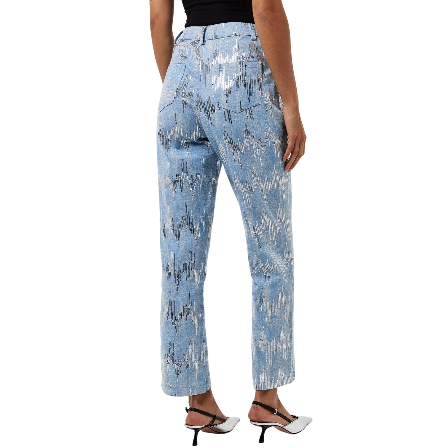 Blue - Lifestyle - AmyLynn Womens-Ladies Embellished 5 Pockets Jeans