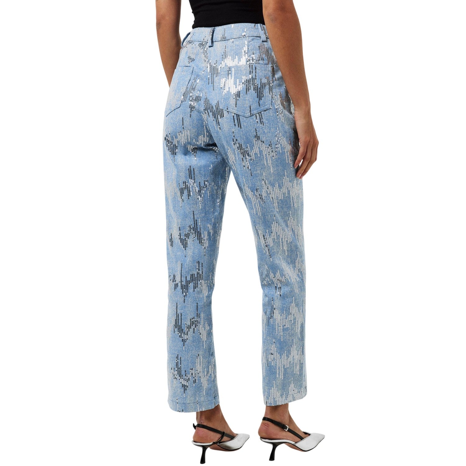 Blue - Lifestyle - AmyLynn Womens-Ladies Embellished 5 Pockets Jeans