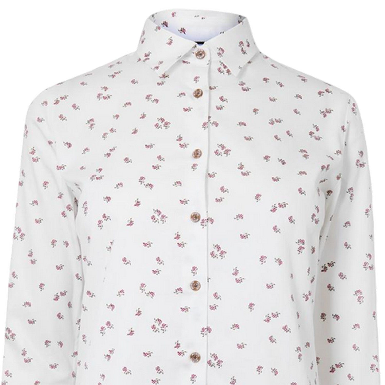 White - Side - Musto Womens-Ladies Country Birds Shirt