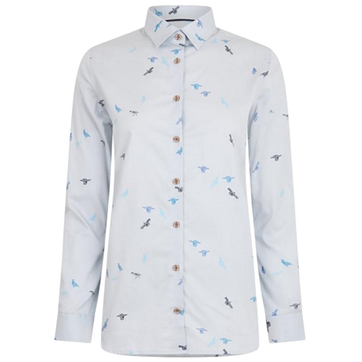 White-Blue - Front - Musto Womens-Ladies Country Birds Shirt