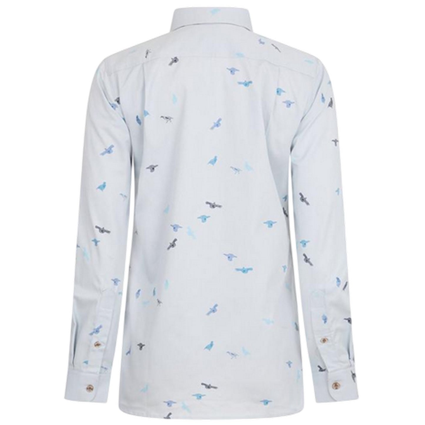 White-Blue - Back - Musto Womens-Ladies Country Birds Shirt