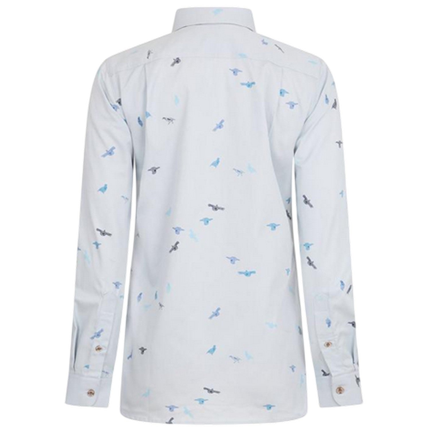 White-Blue - Back - Musto Womens-Ladies Country Birds Shirt