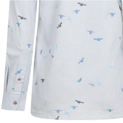 White-Blue - Lifestyle - Musto Womens-Ladies Country Birds Shirt