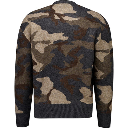 Black - Back - Lyle & Scott Mens Camo Jumper