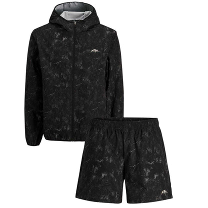 Black - Front - Jack And Jones Mens Windbreaker Set